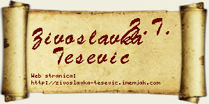 Živoslavka Tešević vizit kartica